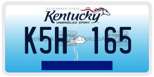 K5H165  license plate in KY