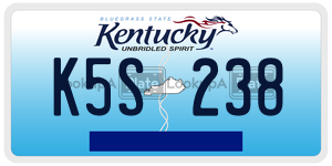 K5S238  license plate in KY