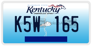 K5W165  license plate in KY