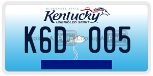 K6D005  license plate in KY