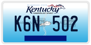 K6N502  license plate in KY