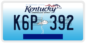 K6P392  license plate in KY