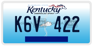 K6V422  license plate in KY