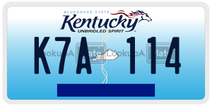 K7A114  license plate in KY