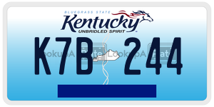 K7B244  license plate in KY