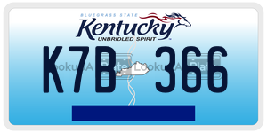K7B366  license plate in KY