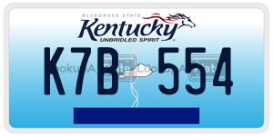 K7B554  license plate in KY