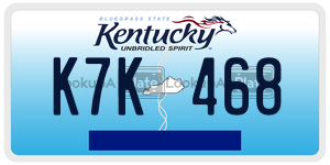 K7K468  license plate in KY