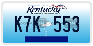 K7K553 license plate in Kentucky
