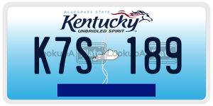 K7S189  license plate in KY