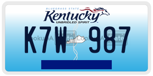 K7W987  license plate in KY