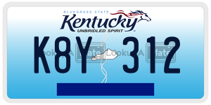 K8Y312  license plate in KY