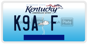 K9AF  license plate in KY