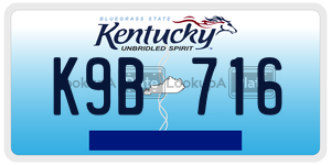 K9B716  license plate in KY
