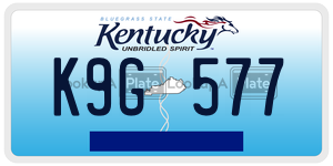 K9G577 license plate in Kentucky