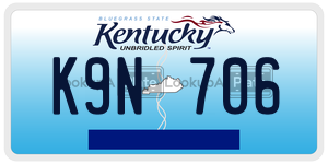 K9N706  license plate in KY