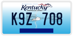 K9Z708  license plate in KY