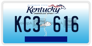 KC3616  license plate in KY