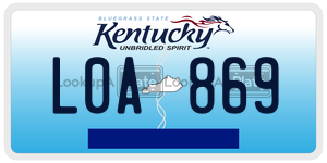 L0A869  license plate in KY
