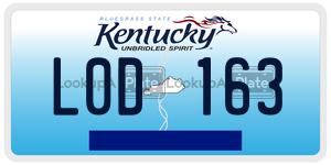 L0D163  license plate in KY