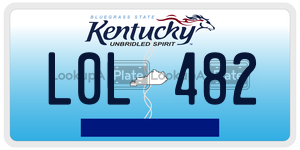 L0L482  license plate in KY