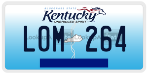 L0M264  license plate in KY