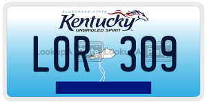 L0R309  license plate in KY