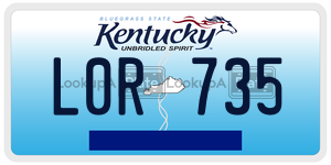 L0R735 license plate in Kentucky