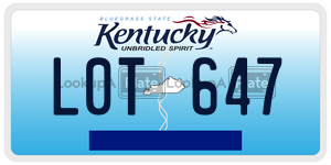 L0T647  license plate in KY