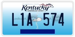 L1A574  license plate in KY