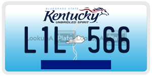 L1L566  license plate in KY