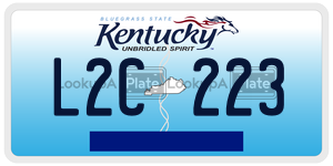 L2C223  license plate in KY