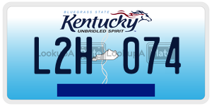 L2H074 license plate in Kentucky