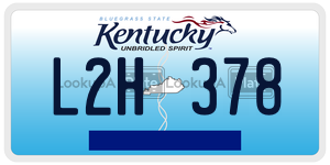 L2H378  license plate in KY