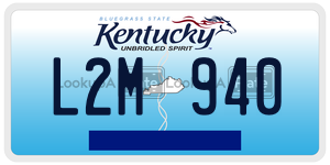 L2M940  license plate in KY