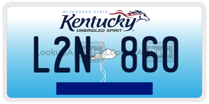 L2N860  license plate in KY