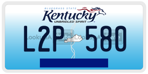 L2P580  license plate in KY