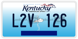 L2V126  license plate in KY