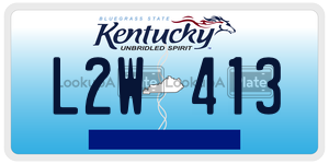 L2W413  license plate in KY