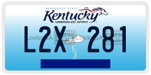 L2X281  license plate in KY