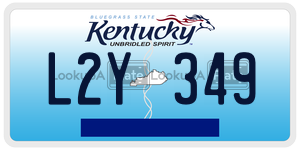 L2Y349  license plate in KY