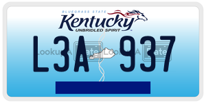 L3A937 license plate in Kentucky