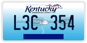 L3C354  license plate in KY