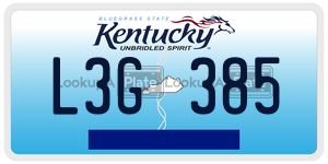 L3G385 license plate in Kentucky