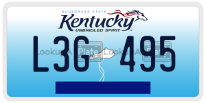 L3G495  license plate in KY