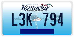 L3K794  license plate in KY