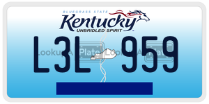 L3L959 license plate in Kentucky
