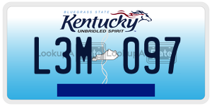 L3M097  license plate in KY