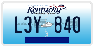 L3Y840  license plate in KY