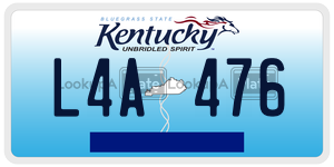 L4A476  license plate in KY